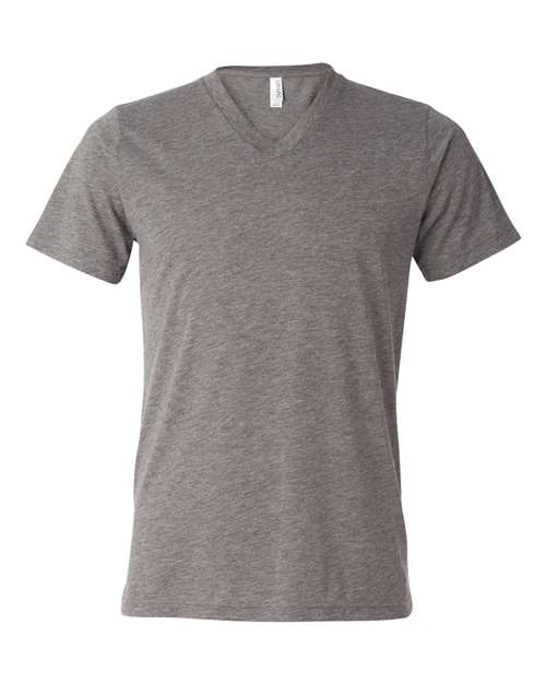 Bella + Canvas 3415 Triblend V-Neck Tee - Grey Triblend - front