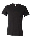 Bella + Canvas 3415 Triblend V-Neck Tee - Charcoal Black Triblend - front
