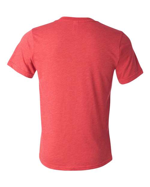 Bella + Canvas 3415 Triblend V-Neck Tee - Red Triblend - back