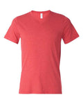 Bella + Canvas 3415 Triblend V-Neck Tee - Red Triblend - front