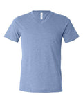 Bella + Canvas 3415 Triblend V-Neck Tee - Blue Triblend - front