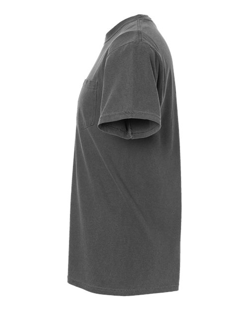 Comfort Colors 6030 Unisex Garment-Dyed Heavyweight Pocket T-Shirt - Pepper - side