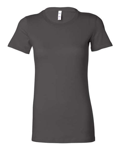 Bella + Canvas 6004 Women's Slim Fit Tee - Asphalt - front