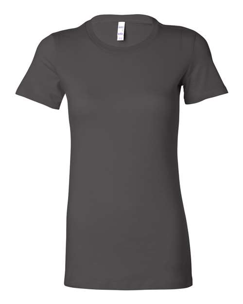 Bella + Canvas 6004 Women's Slim Fit Tee - Asphalt - front