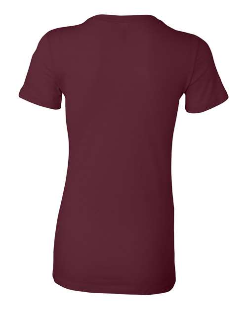 Bella + Canvas 6004 Women's Slim Fit Tee - Maroon - back
