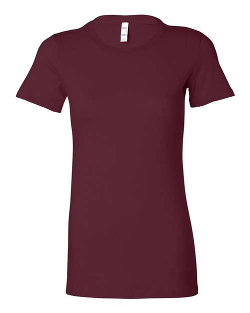 Bella + Canvas 6004 Women's Slim Fit Tee - Maroon - front