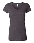 BELLA + CANVAS 6005 Women’s Jersey V-Neck Tee - Dark Grey Heather - front