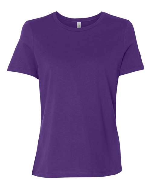 BELLA + CANVAS 6400 Women’s Relaxed Jersey Tee - Team Purple - front