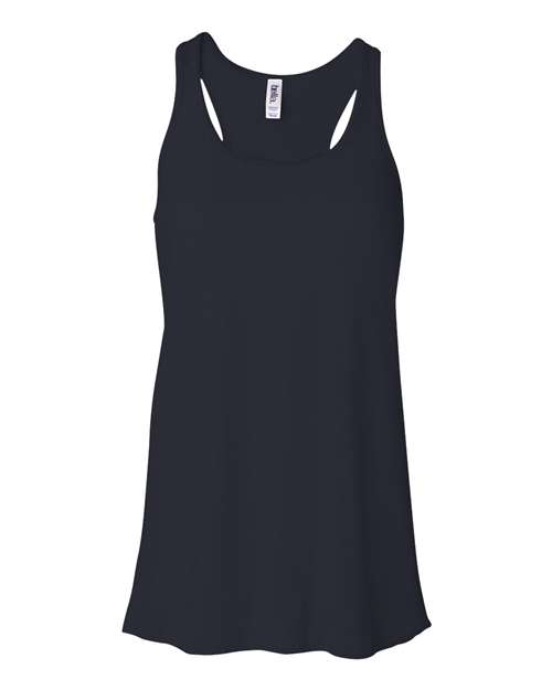 BELLA + CANVAS 8800 Women's Flowy Racerback Tank - Midnight - front