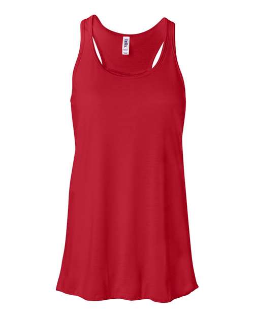 BELLA + CANVAS 8800 Women's Flowy Racerback Tank - Red - front