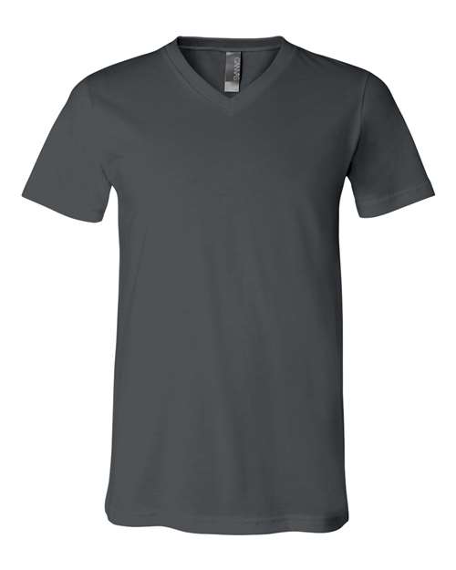 Bella + Canvas 3005 Jersey V-Neck Tee - Asphalt - front