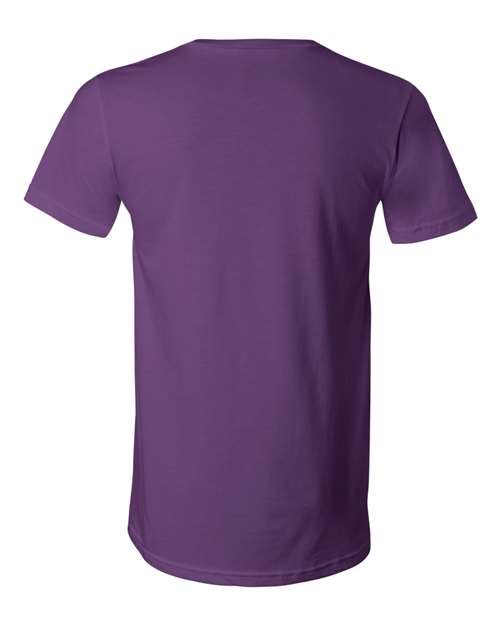 Bella + Canvas 3005 Jersey V-Neck Tee - Team Purple - back