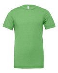 Bella+Canvas 3413 Unisex Triblend Short Sleeve Tee - Green Triblend - flat front