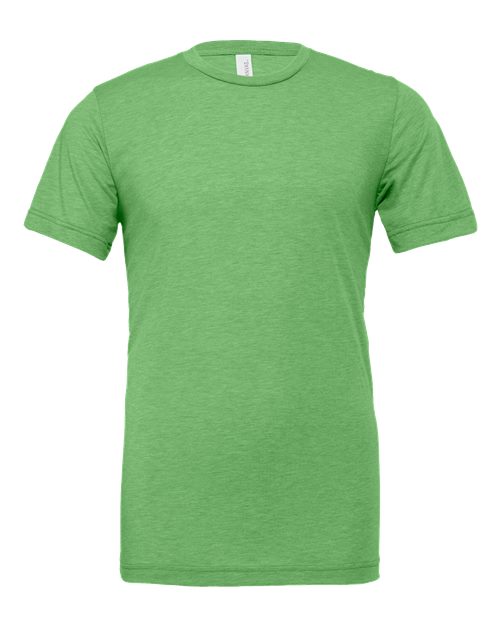 Bella+Canvas 3413 Unisex Triblend Short Sleeve Tee - Green Triblend - flat front