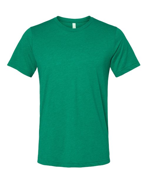 Bella+Canvas 3413 Unisex Triblend Short Sleeve Tee - Kelly Triblend - flat front
