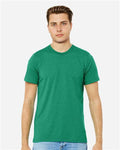 Bella+Canvas 3413 Unisex Triblend Short Sleeve Tee - Kelly Triblend - model front