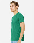 Bella+Canvas 3413 Unisex Triblend Short Sleeve Tee - Kelly Triblend - model side