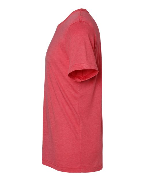 Bella+Canvas 3413 Unisex Triblend Short Sleeve Tee - Red Triblend - side