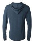 BELLA + CANVAS 3512 Unisex Jersey Hooded Long Sleeve Tee - Heather Navy - back