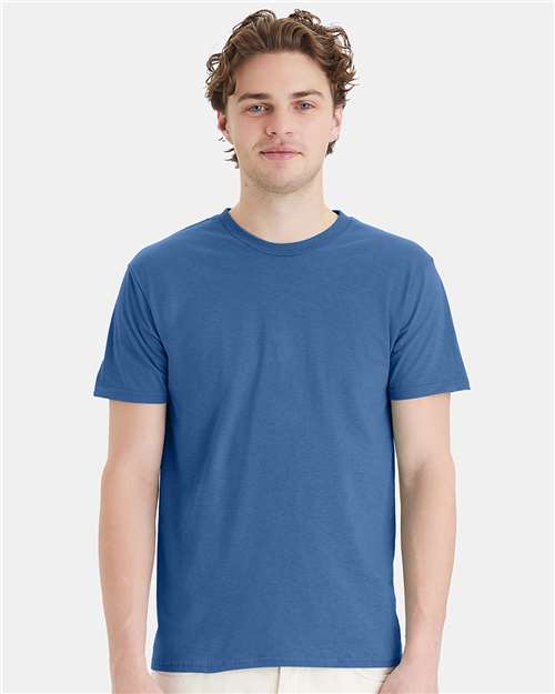 Hanes 4980 Perfect-T T-Shirt - Denim Blue - model front