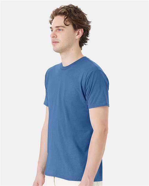Hanes 4980 Perfect-T T-Shirt - Denim Blue - model side