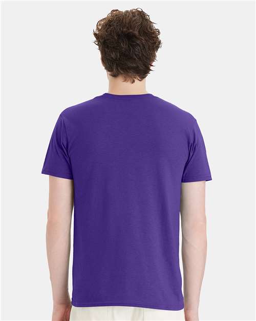 Hanes 4980 Perfect-T T-Shirt - Purple - model back