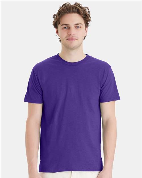 Hanes 4980 Perfect-T T-Shirt - Purple - model front