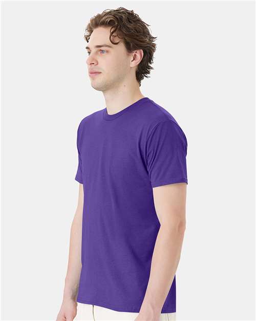 Hanes 4980 Perfect-T T-Shirt - Purple - model side