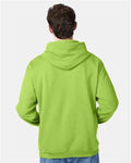 Hanes P170 EcoSmart Hooded Sweatshirt - Lime - model back