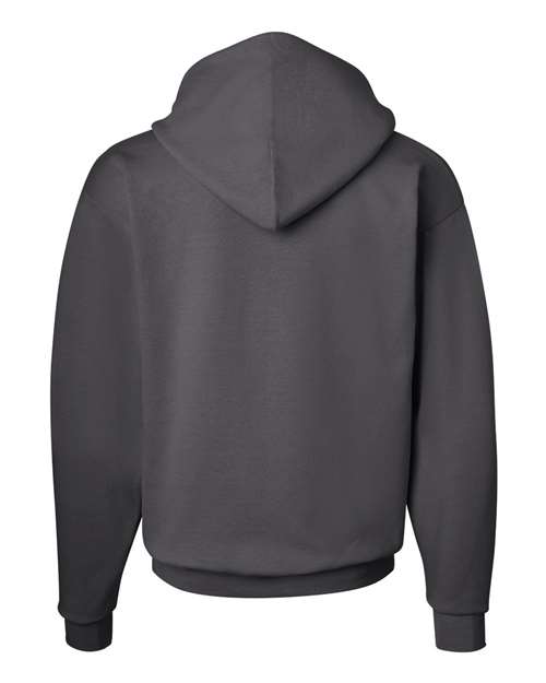 Hanes P170 EcoSmart Hooded Sweatshirt - Smoke Grey - back