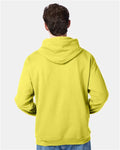 Hanes P170 EcoSmart Hooded Sweatshirt - Yellow - model back