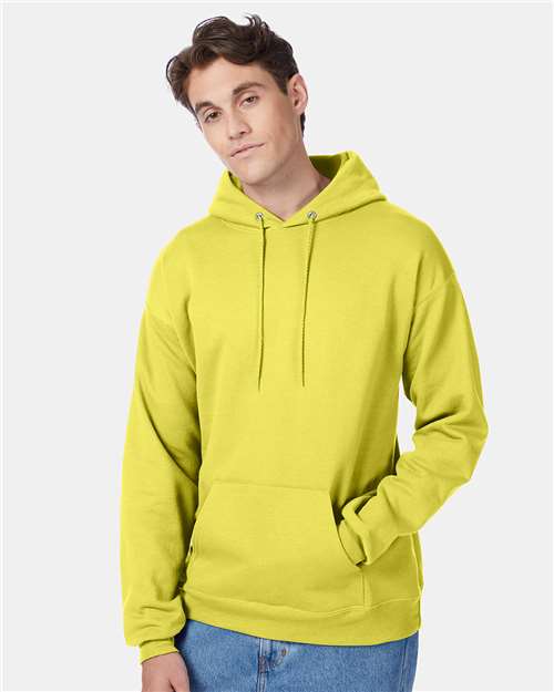 Hanes P170 EcoSmart Hooded Sweatshirt - Yellow - model front
