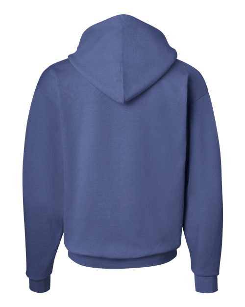 Hanes P170 EcoSmart Hooded Sweatshirt - Denim Blue - back