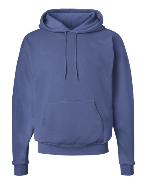 Hanes P170 EcoSmart Hooded Sweatshirt - Denim Blue - flat front