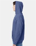 Hanes P170 EcoSmart Hooded Sweatshirt - Denim Blue - model side