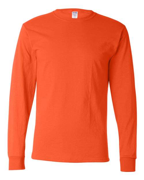 Jerzees 29LSR Unisex Dri-Power Long Sleeve 50/50 T-Shirt - Burnt Orange - front