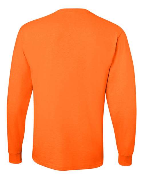 Jerzees 29LSR Unisex Dri-Power Long Sleeve 50/50 T-Shirt - Safety Orange - back