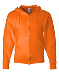 Jerzees 993MR Unisex NuBlend Full-Zip Hooded Sweatshirt - Safety Orange - front
