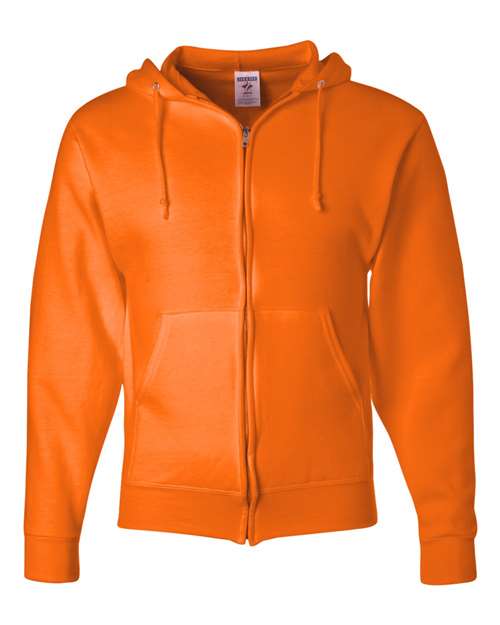 Jerzees 993MR Unisex NuBlend Full-Zip Hooded Sweatshirt - Safety Orange - front