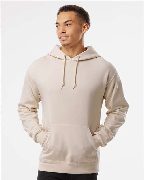 Jerzees 996MR Unisex NuBlend Hooded Sweatshirt - Sandstone - model front