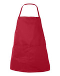 Liberty Bags 5502 Two-Pocket Butcher Apron - Red - front