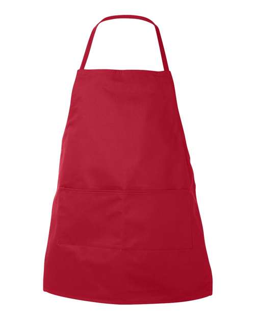 Liberty Bags 5502 Two-Pocket Butcher Apron - Red - front