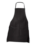 Liberty Bags 5502 Two-Pocket Butcher Apron - Black - back