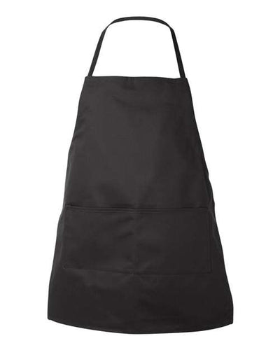 Liberty Bags 5502 Two-Pocket Butcher Apron - Black - front
