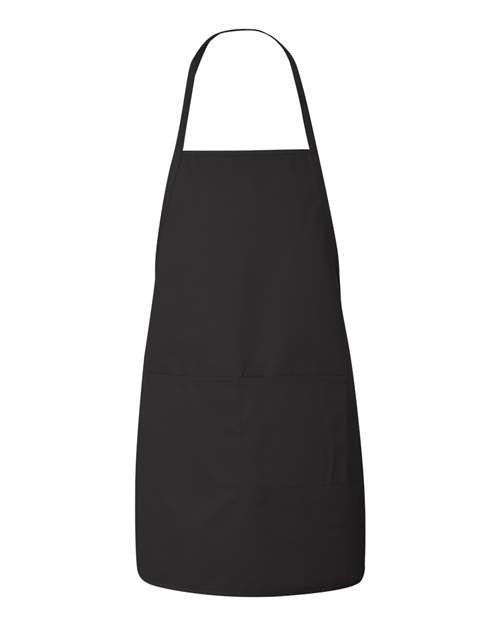 Liberty Bags 5505 Long Butcher Block Apron - Black - front