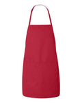 Liberty Bags 5505 Long Butcher Block Apron - Red - front