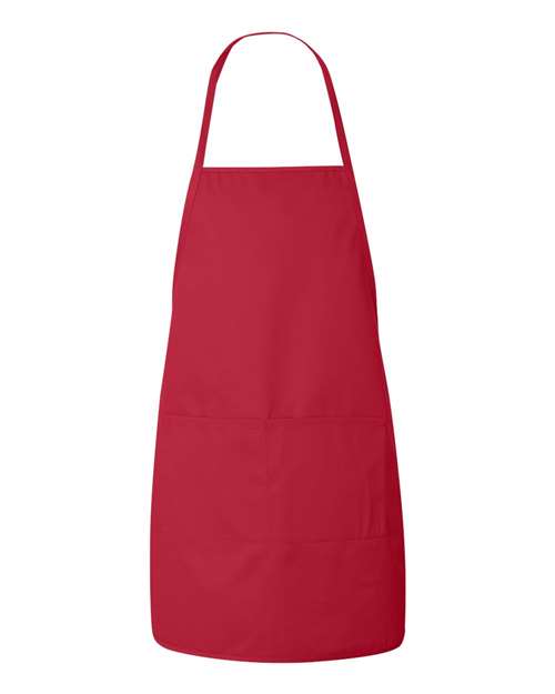 Liberty Bags 5505 Long Butcher Block Apron - Red - front