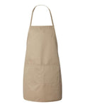 Liberty Bags 5505 Long Butcher Block Apron - Tan - front