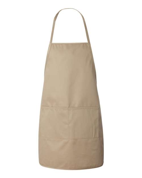 Liberty Bags 5505 Long Butcher Block Apron - Tan - front