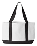 Liberty Bags 7002 P&O Cruiser Tote - White/ Black - back